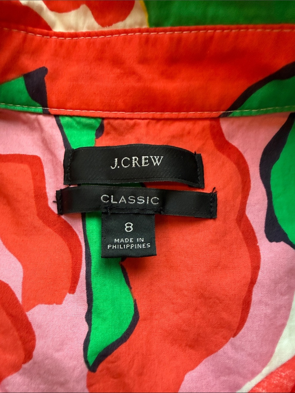J.Crew Ratti®Jardin Floral Cotton Popover Shirt Colorful Botanical  100% Cotton - Picture 2 of 4